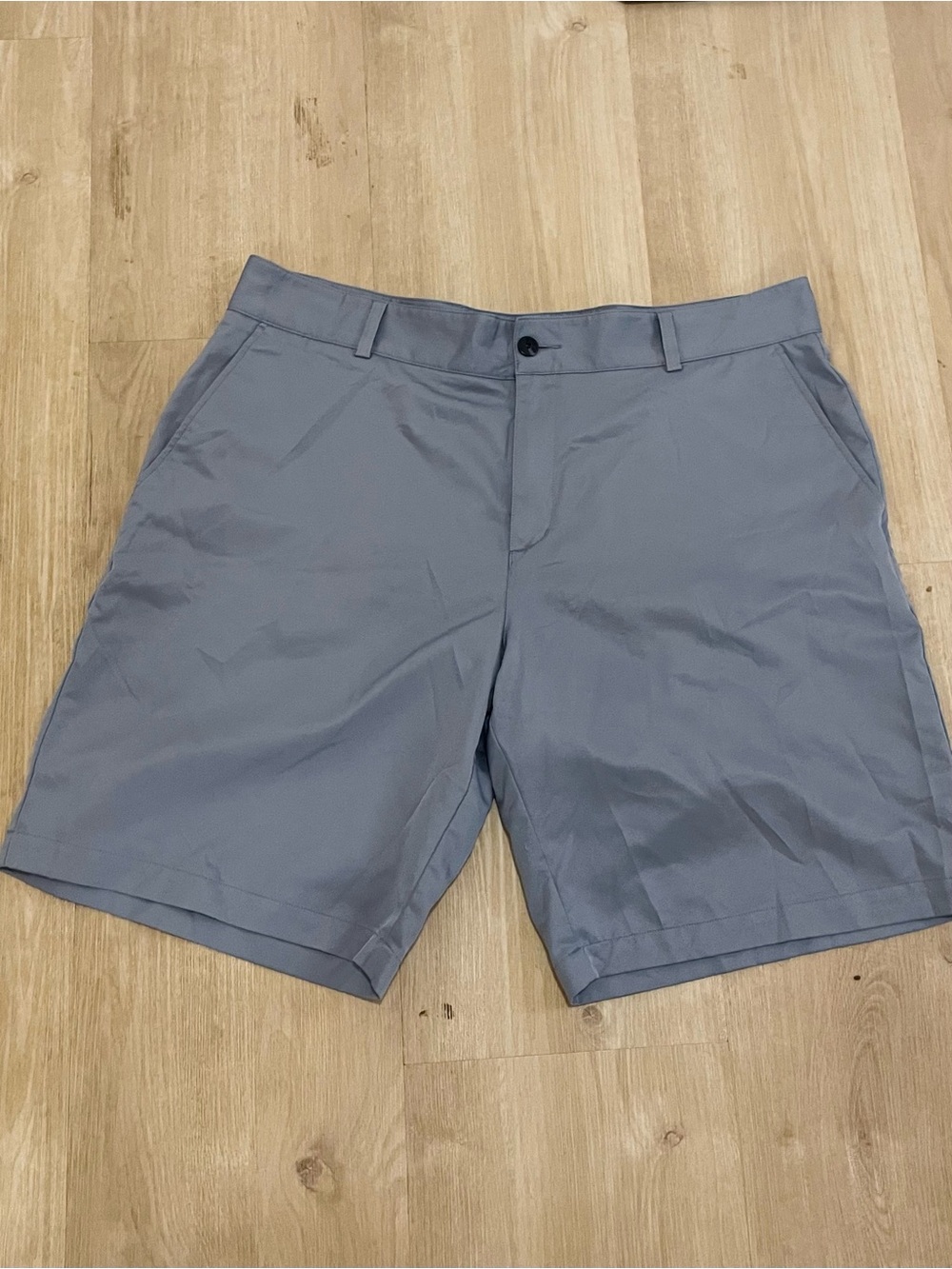 adidas Men's Light Gray Flat Front Golf Shorts